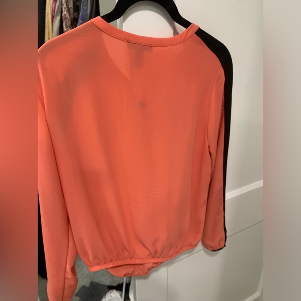 Aqua Orange Button Down Blouse - image 3
